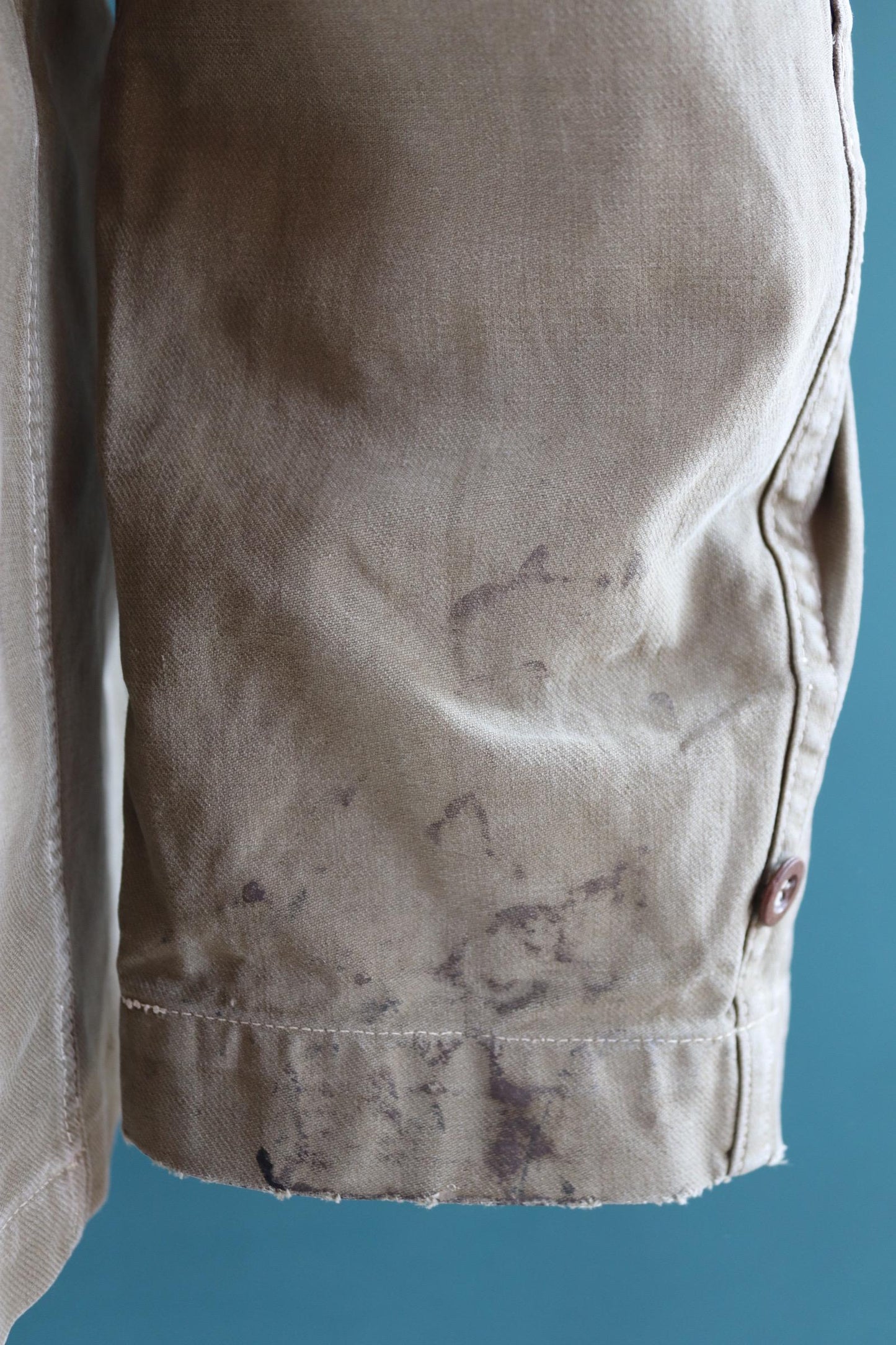 Vintage French M47 army jacket - herringbone twill - 1950s military - 47” chest