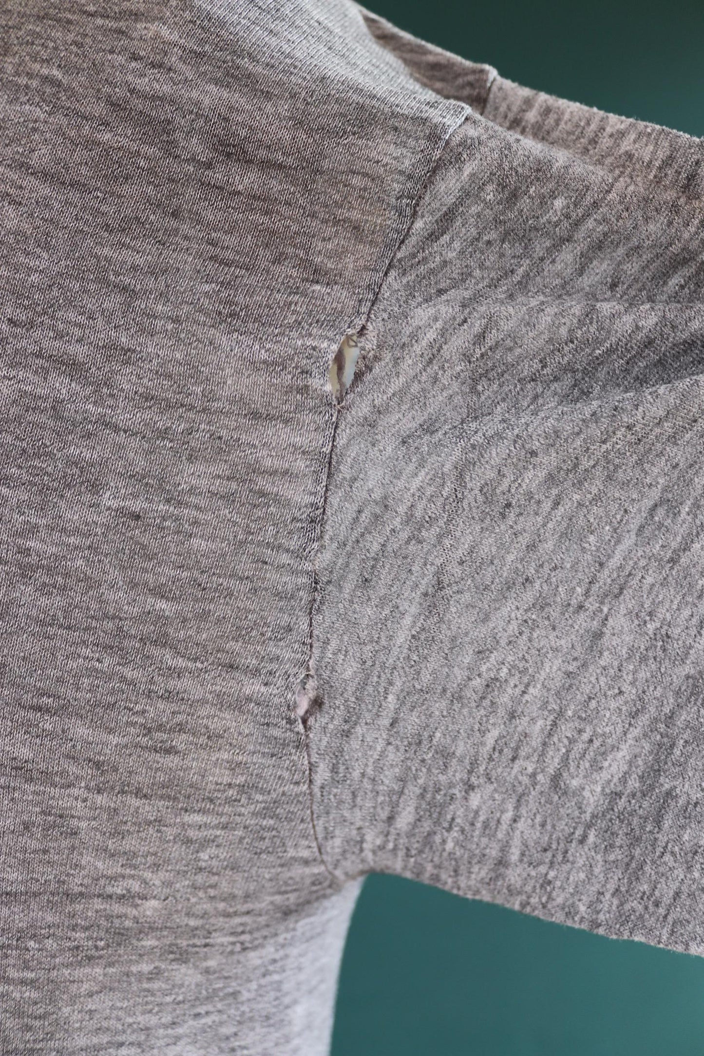 Vintage 1990s graphic t shirt - grey marl - paper thin tee - made in USA - 42" chest