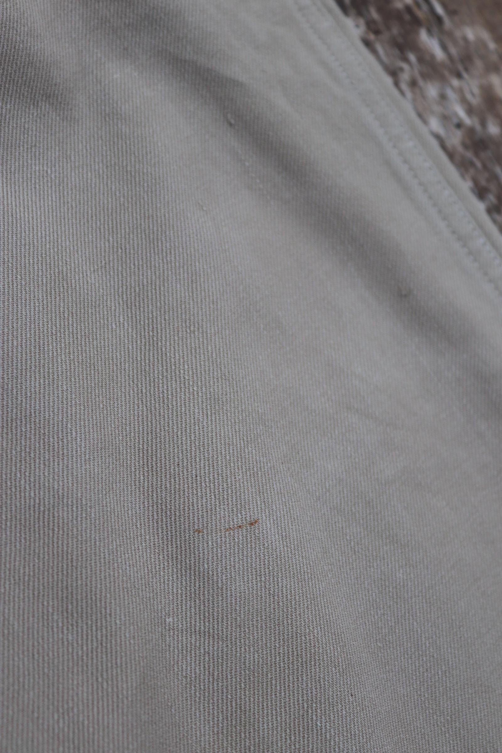 Vintage 1950s French army chinos - military trousers - pleated pants - 30" x 29"