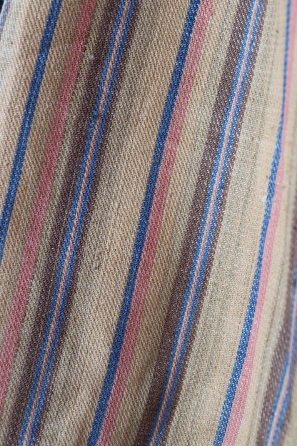 Vintage 1950s deadstock pyjama shirt - striped cotton Bulgarian jacket - 46” chest