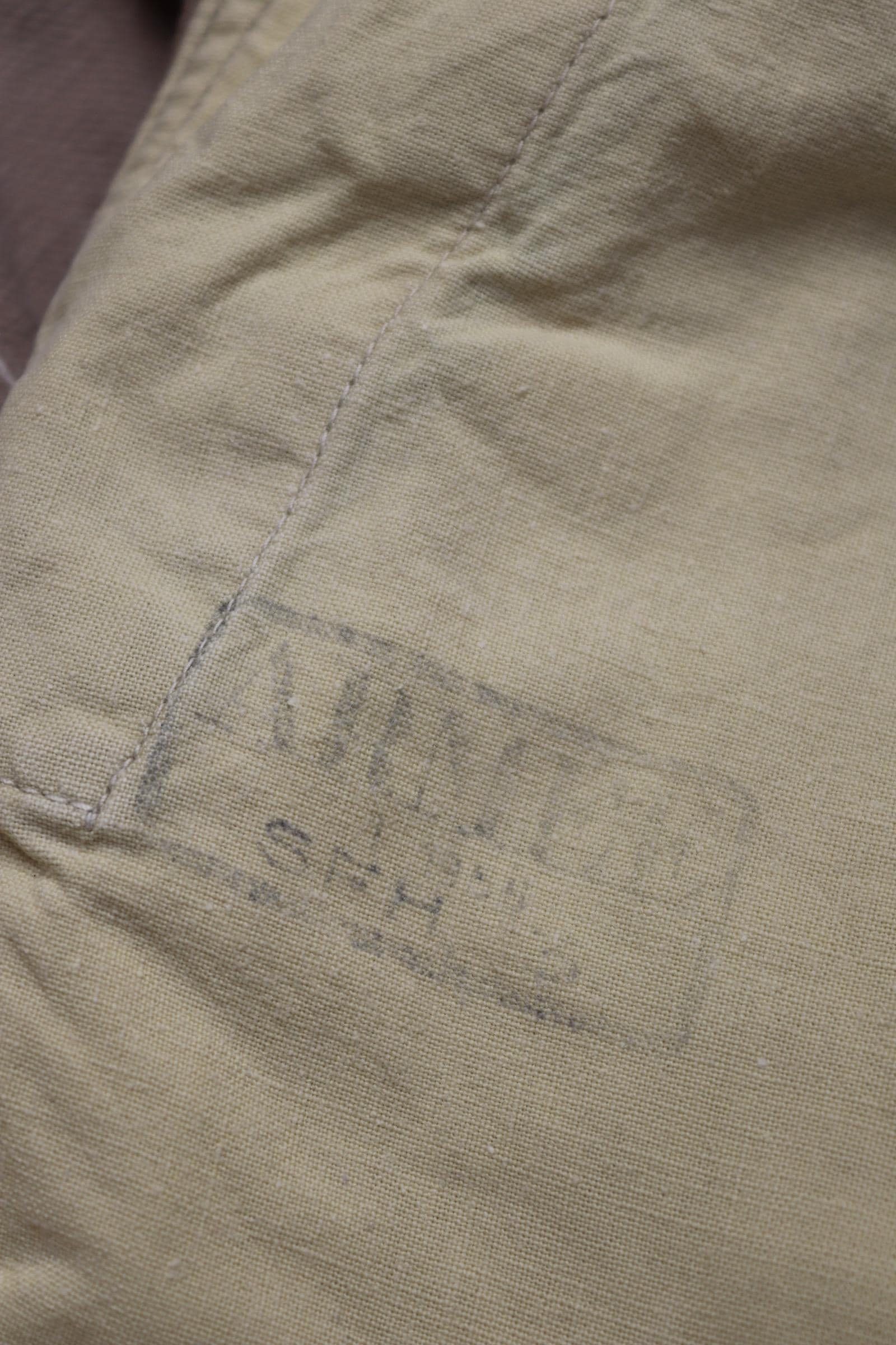 Vintage 1950s French army chinos - M52 military trousers - pleated pants - 29" x 29"