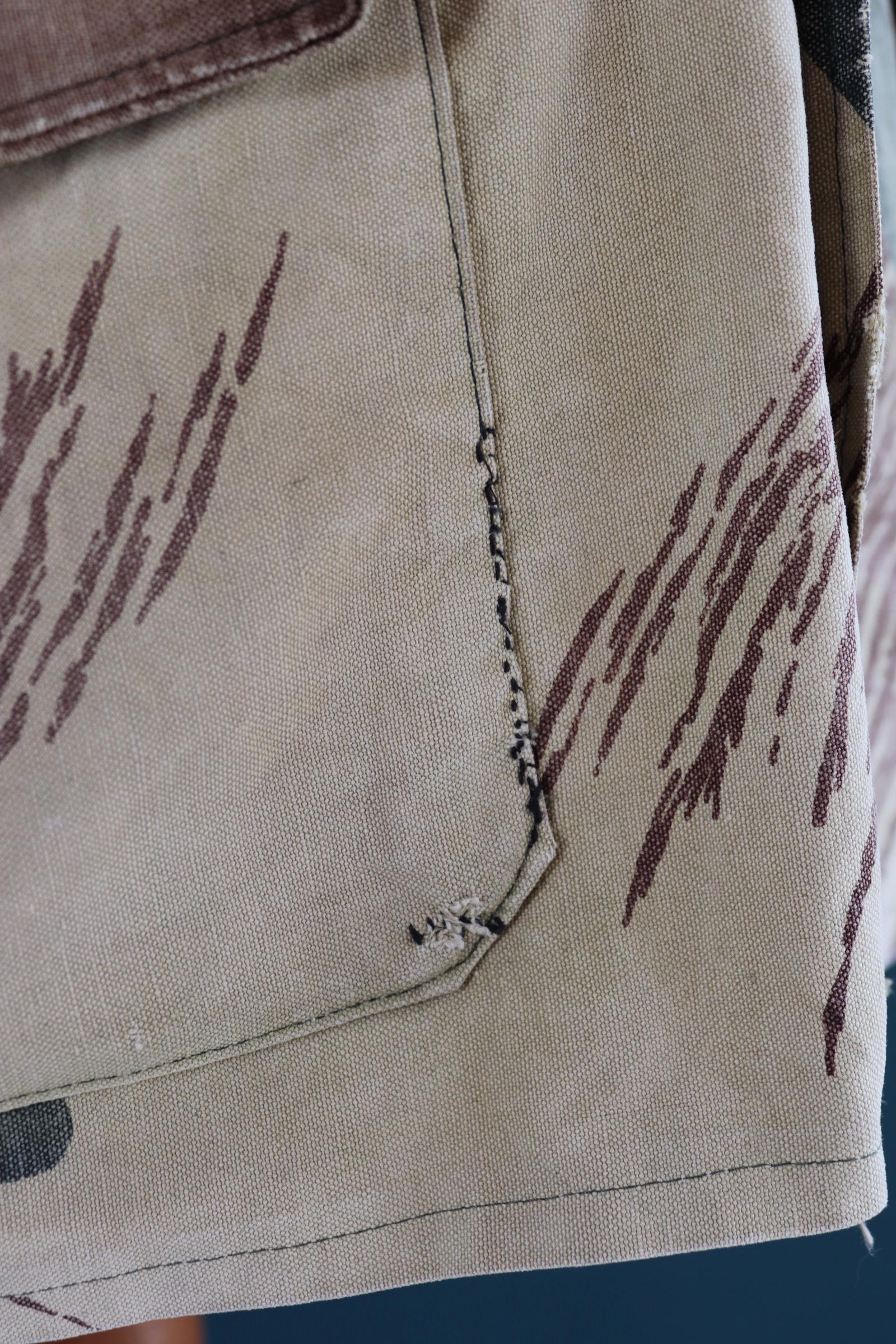 Vintage Belgian brushstroke camo jacket - military anorak - 47” chest