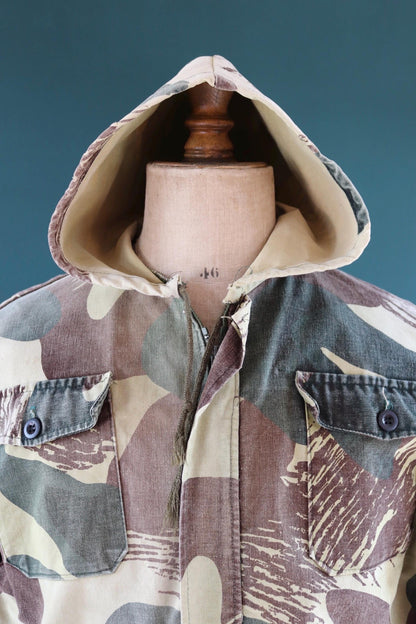 Vintage Belgian brushstroke camo jacket - military anorak - 47” chest
