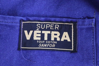 Vintage 1960s French workwear jacket - Vêtra - blue cotton twill chore coat - 42” chest
