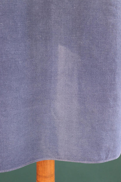 Vintage 1940s French workwear shirt - faded blue cotton - 48” chest