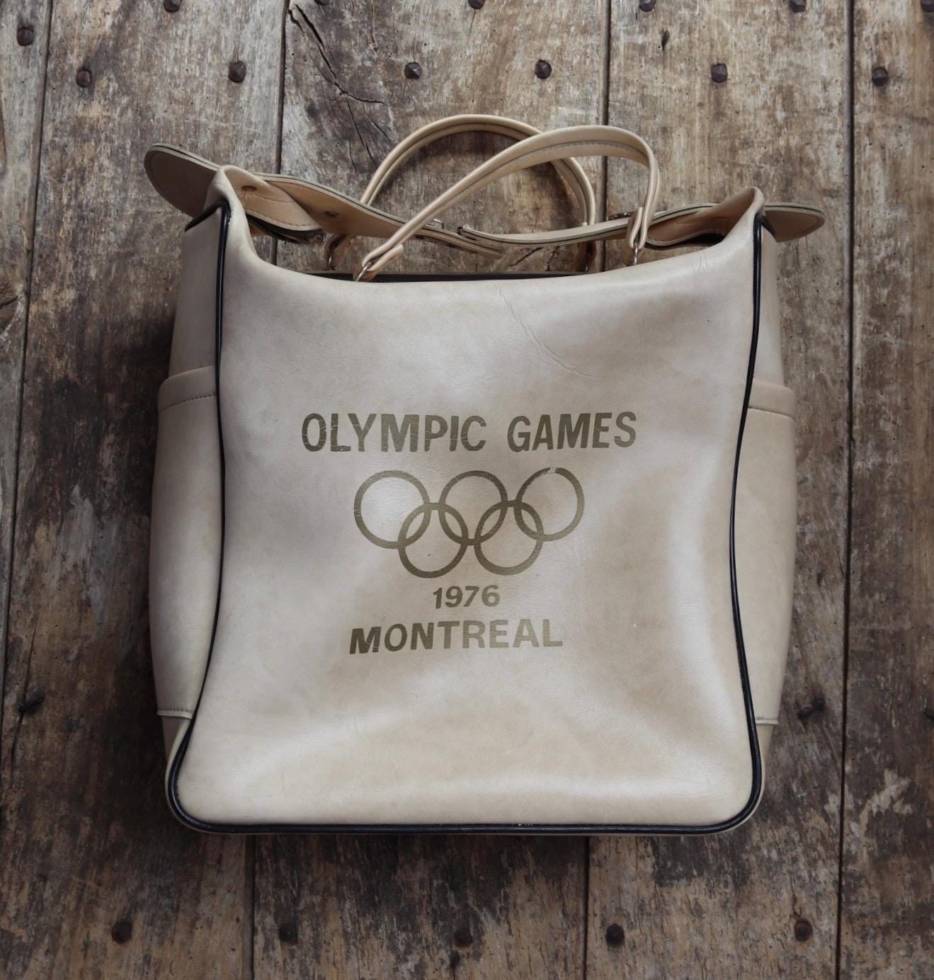Vintage 1970s Olympics bag - 1976 Montreal memorabilia - carry on luggage - weekender - overnight hold all