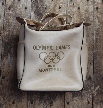 Vintage 1970s Olympics bag - 1976 Montreal memorabilia - carry on luggage - weekender - overnight hold all