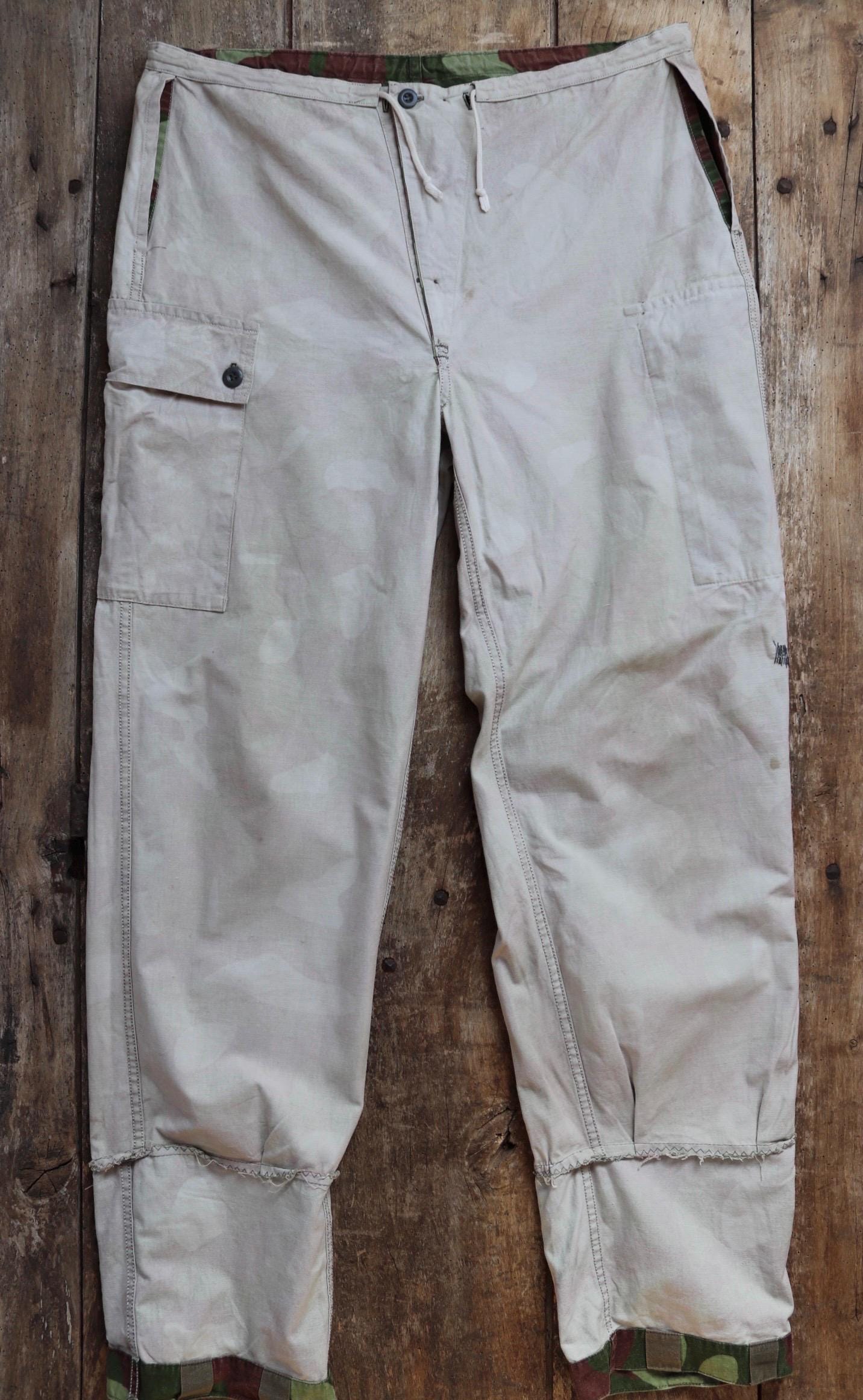 Vintage 1980s Finnish M62 camo trousers - windproof paratrooper pants - 40” x 35”