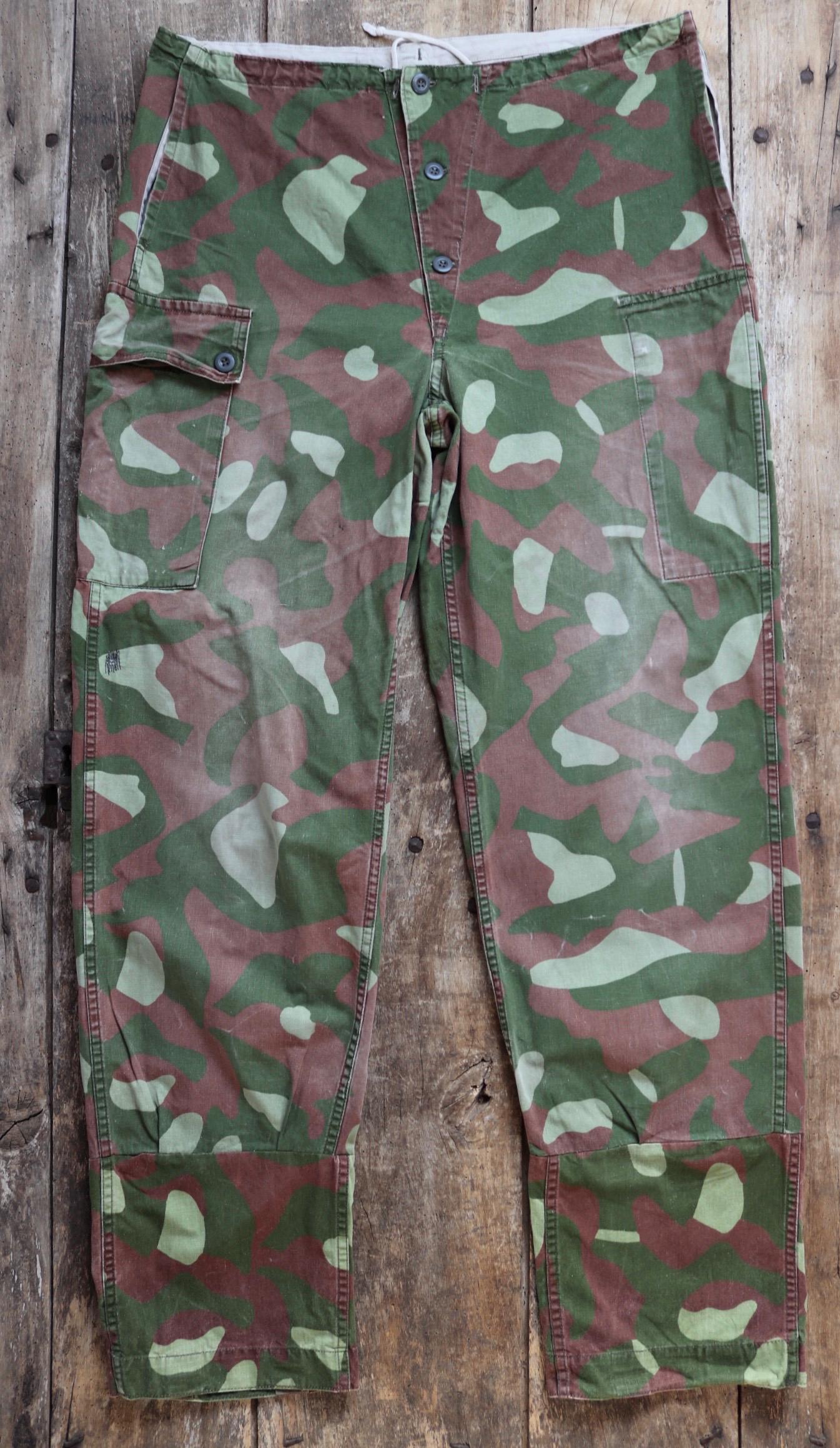 Vintage 1980s Finnish M62 camo trousers - windproof paratrooper pants - 40” x 35”