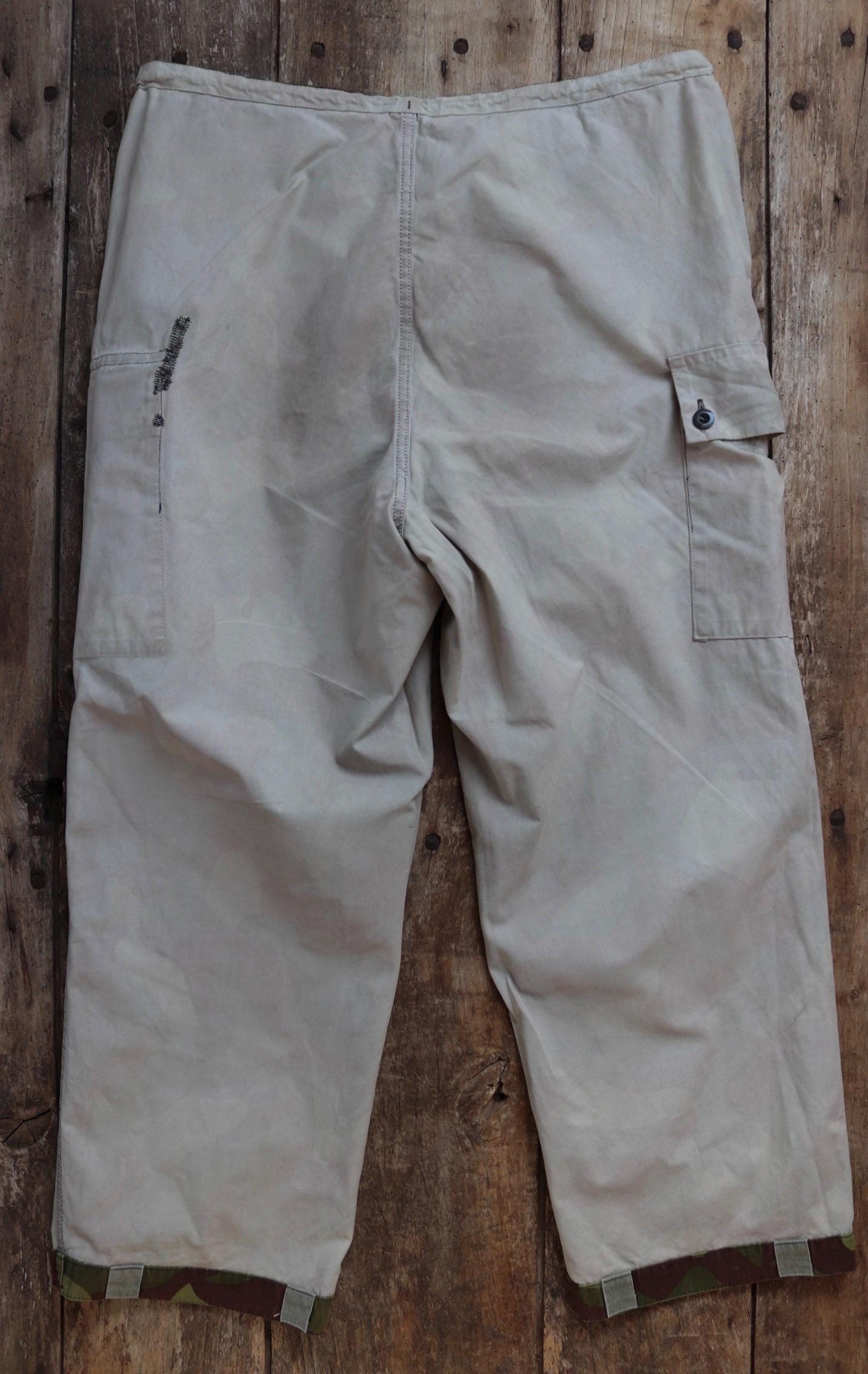 Vintage 1990s Finnish M62 camo trousers - windproof paratrooper pants - 40” x 28”