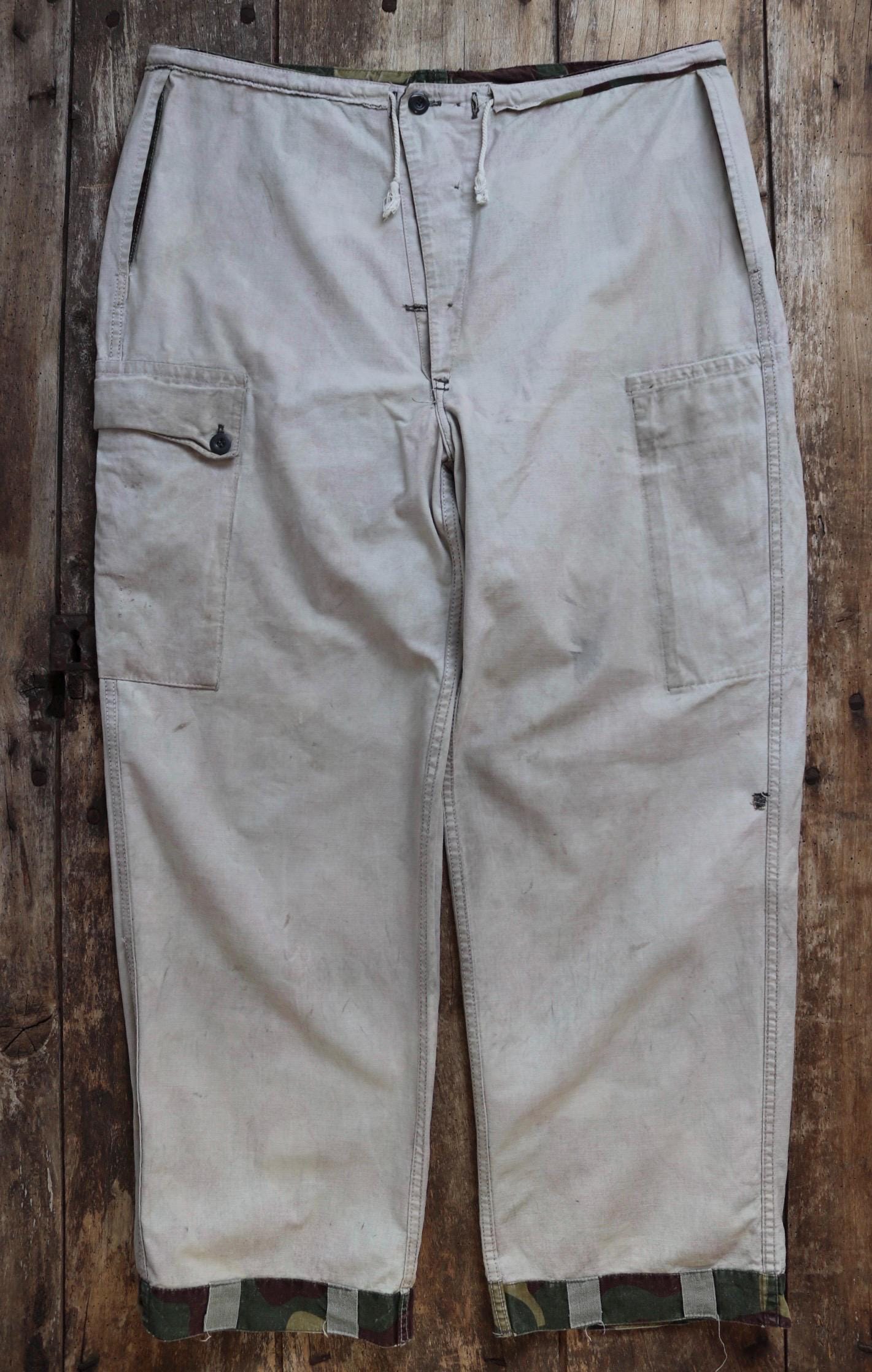 Vintage 1980s Finnish M62 camo trousers - windproof paratrooper pants - 39” x 29”