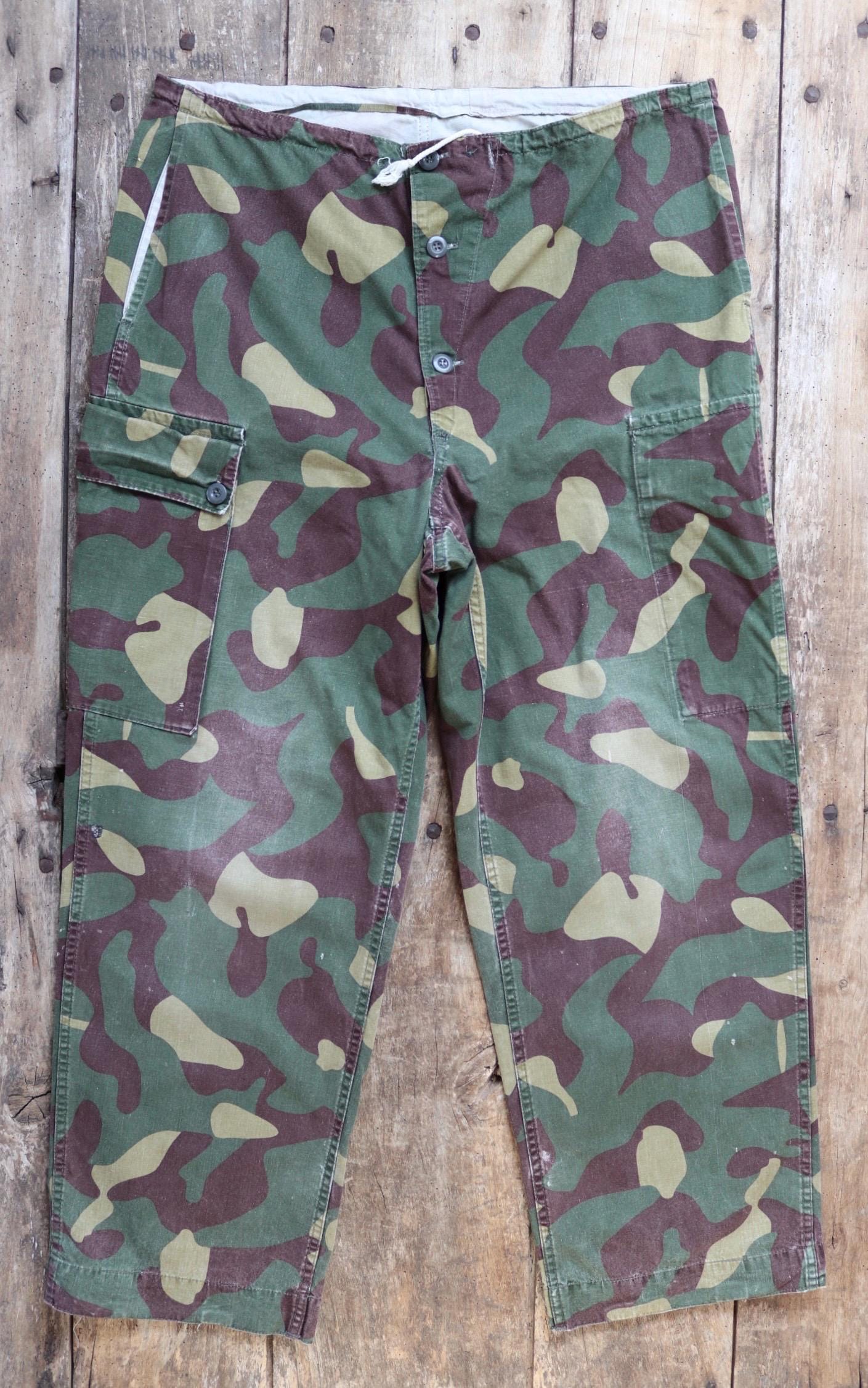 Vintage 1980s Finnish M62 camo trousers - windproof paratrooper pants - 39” x 29”