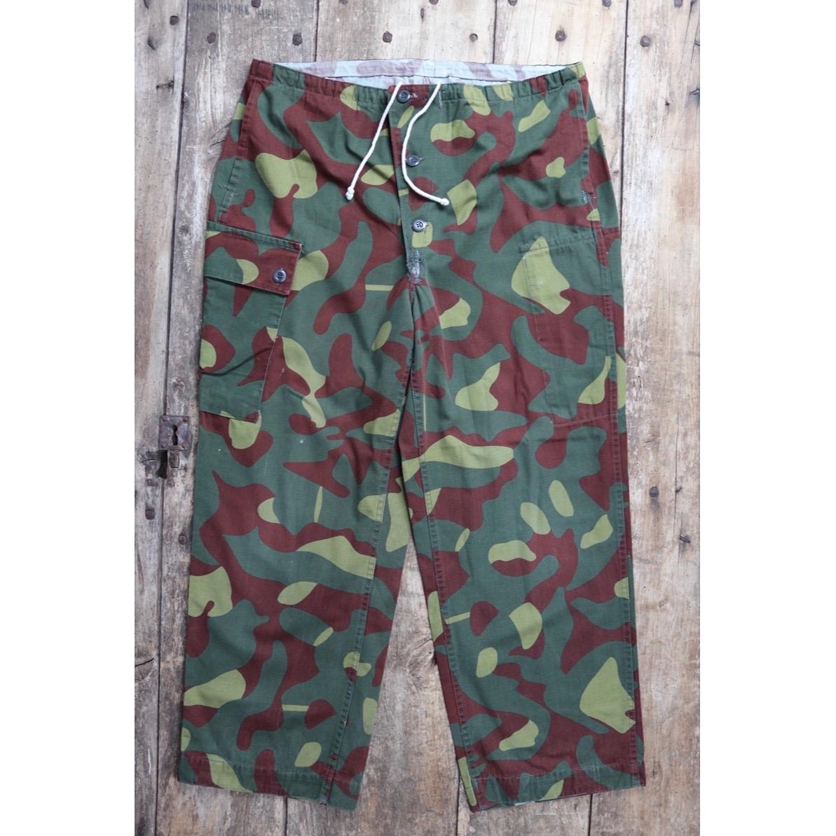 Vintage 1980s Finnish M62 camo trousers - windproof paratrooper pants - 37” x 27”