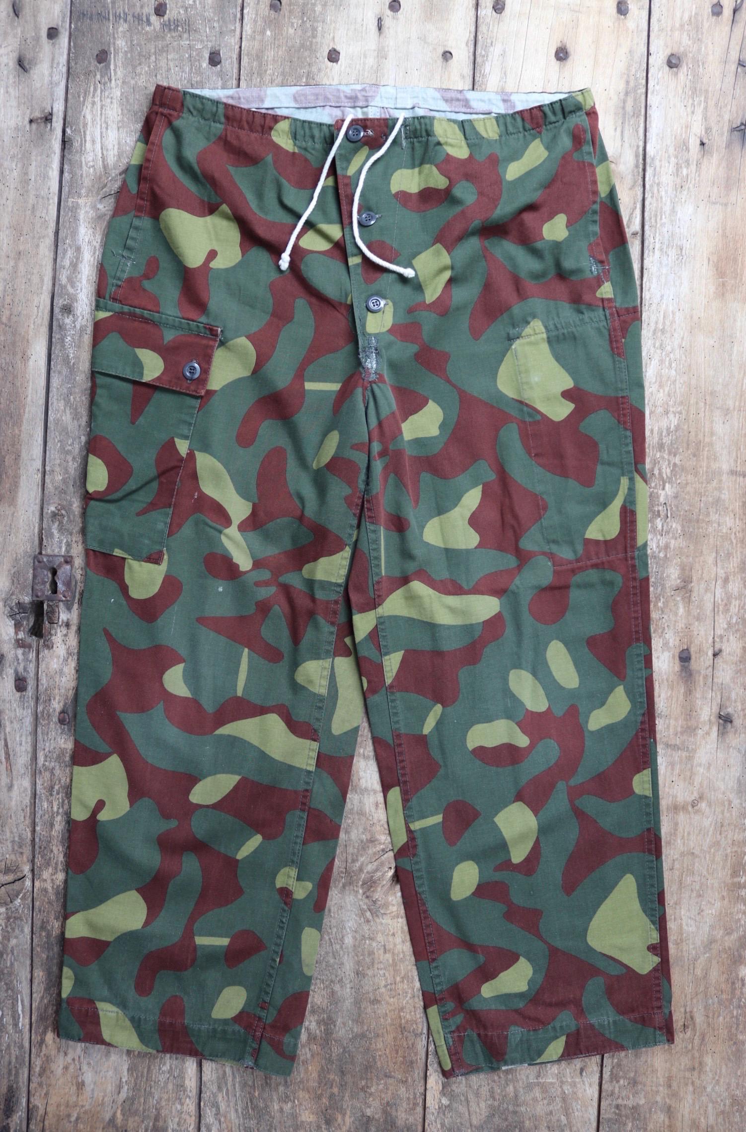Vintage 1980s Finnish M62 camo trousers - windproof paratrooper pants - 37” x 27”