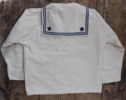 Vintage 1950s Italian sailor shirt - military workwear - 41" chest