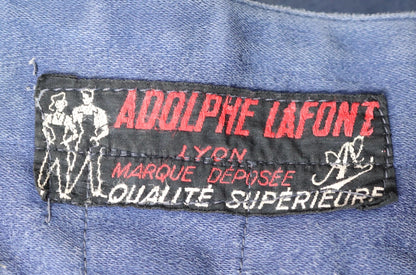 Vintage 1950s French moleskin overalls - Adolphe Lafont workwear dungarees - 36” x 25”