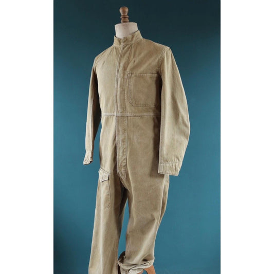 Vintage WW2 Combination Suit - ATS - British workwear - 1940s overalls - mechanic coveralls - 44” x 40” x 28”