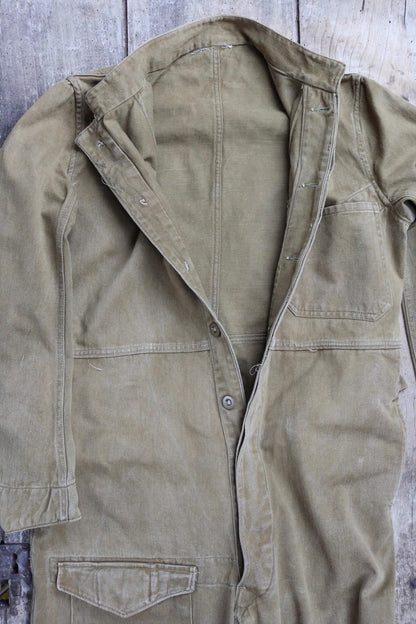 Vintage WW2 Combination Suit - ATS - British workwear - 1940s overalls - mechanic coveralls - 44” x 40” x 28”