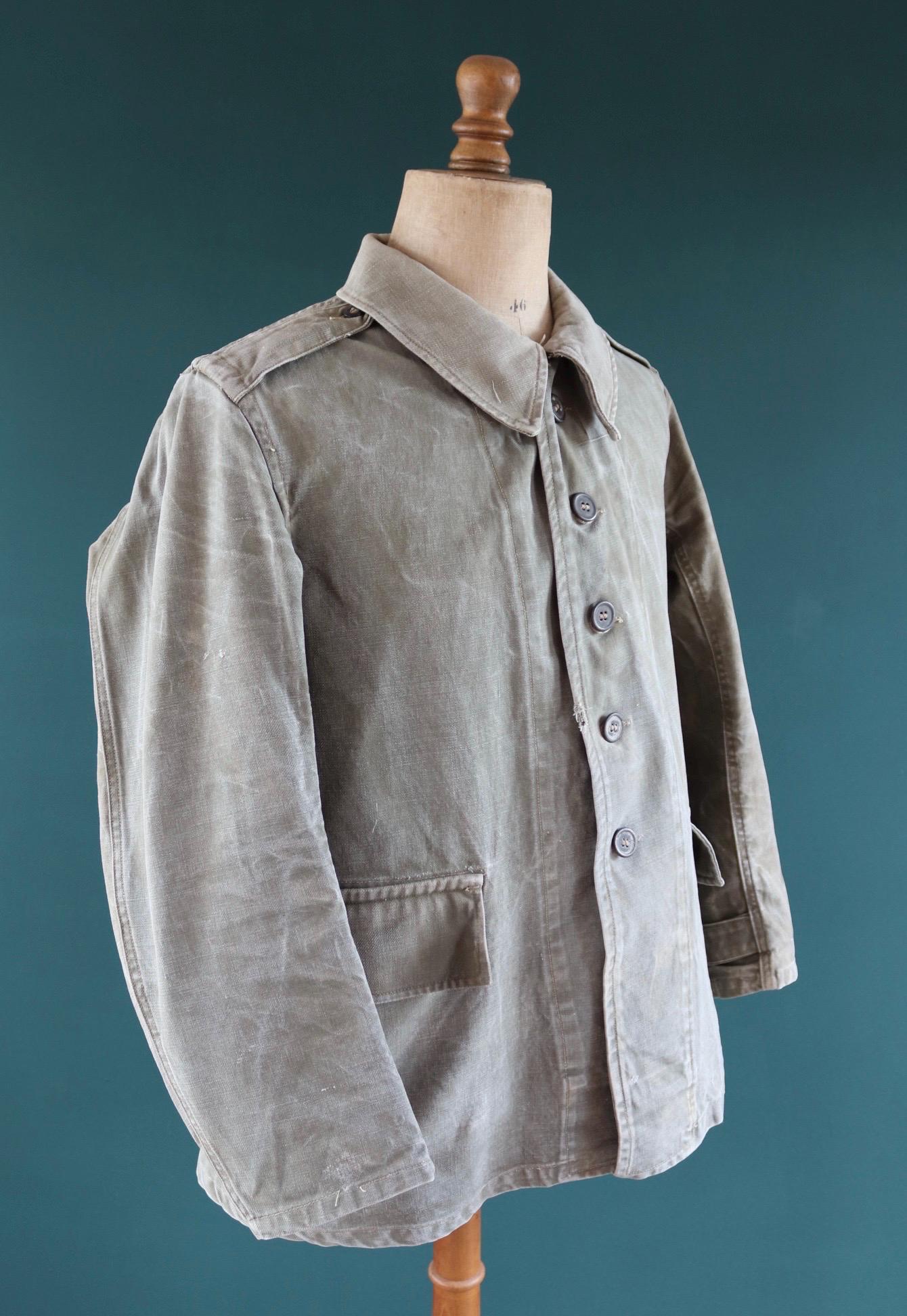 Vintage WW2 French M38 bourgeron - 1940s military jacket - 45” chest