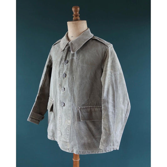 Vintage WW2 French M38 bourgeron - 1940s military jacket - 45” chest