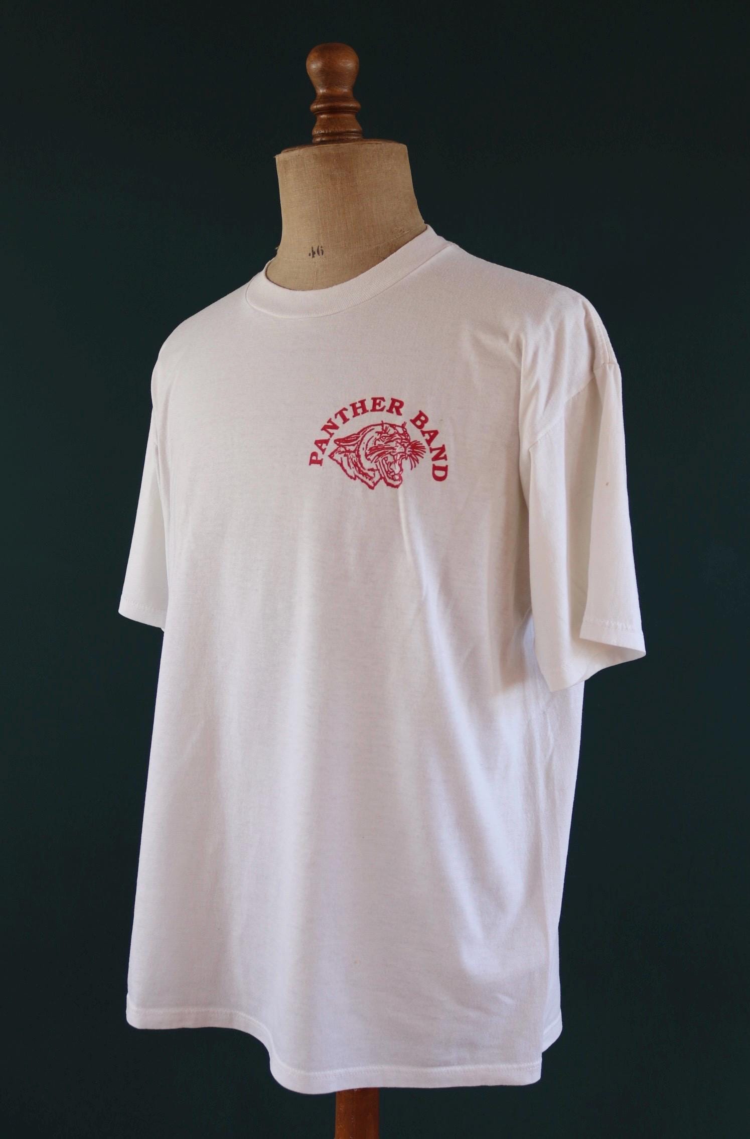 Vintage 1990s panther t shirt - high school band - 50 50 tee - 47” chest