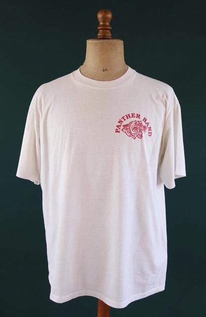 Vintage 1990s panther t shirt - high school band - 50 50 tee - 47” chest