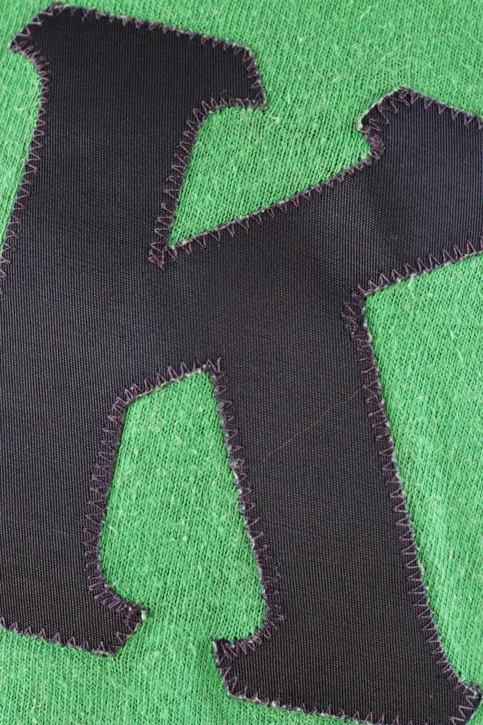 Vintage 1980s green Greek letters t shirt - sorority sportswear - football tee - 45” chest