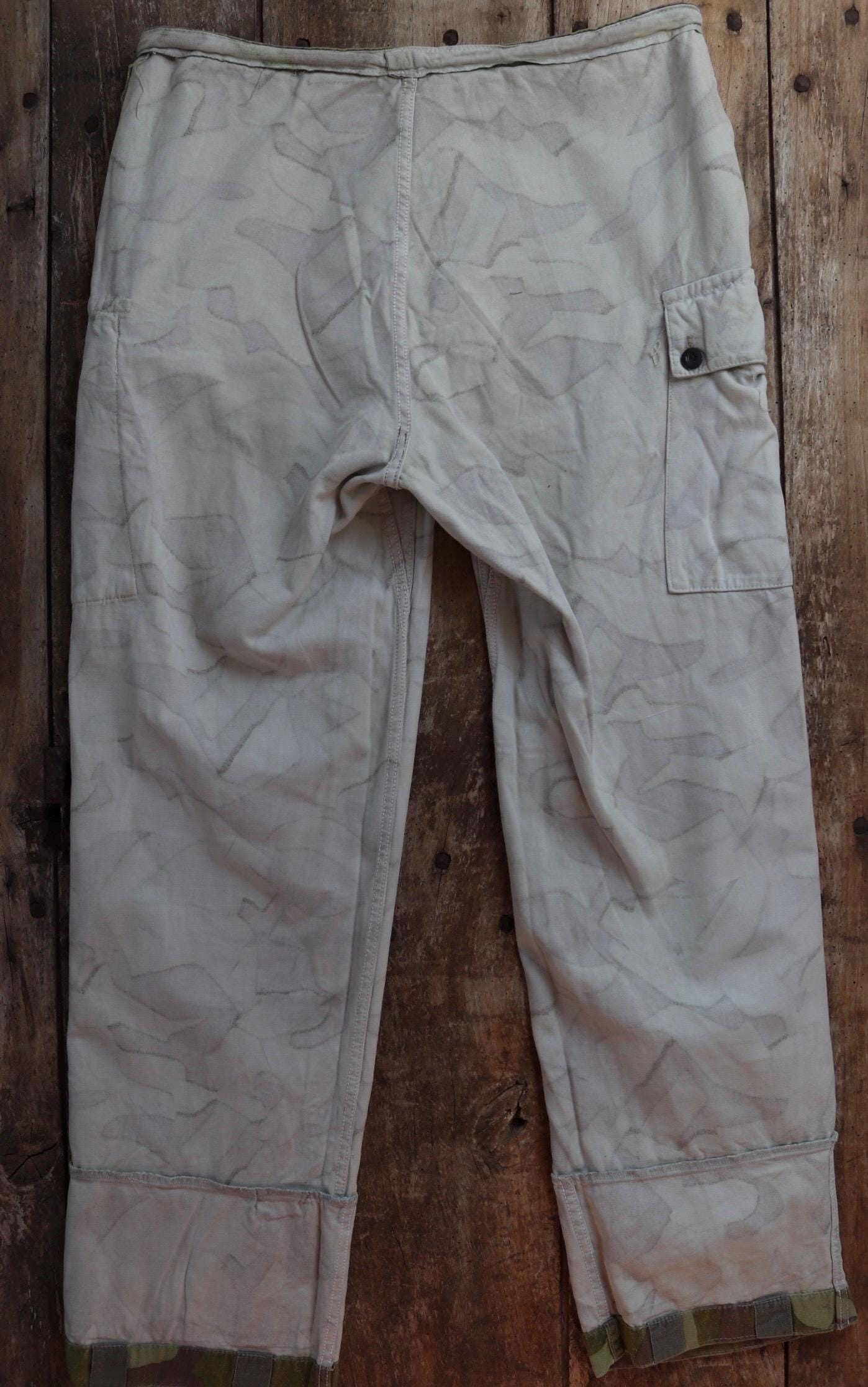 Vintage 1960s Finnish M62 camo trousers - windproof paratrooper pants - 36” x 33”