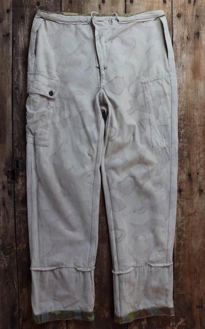 Vintage 1970s Finnish M62 camo trousers - windproof paratrooper pants - 38” x 35”