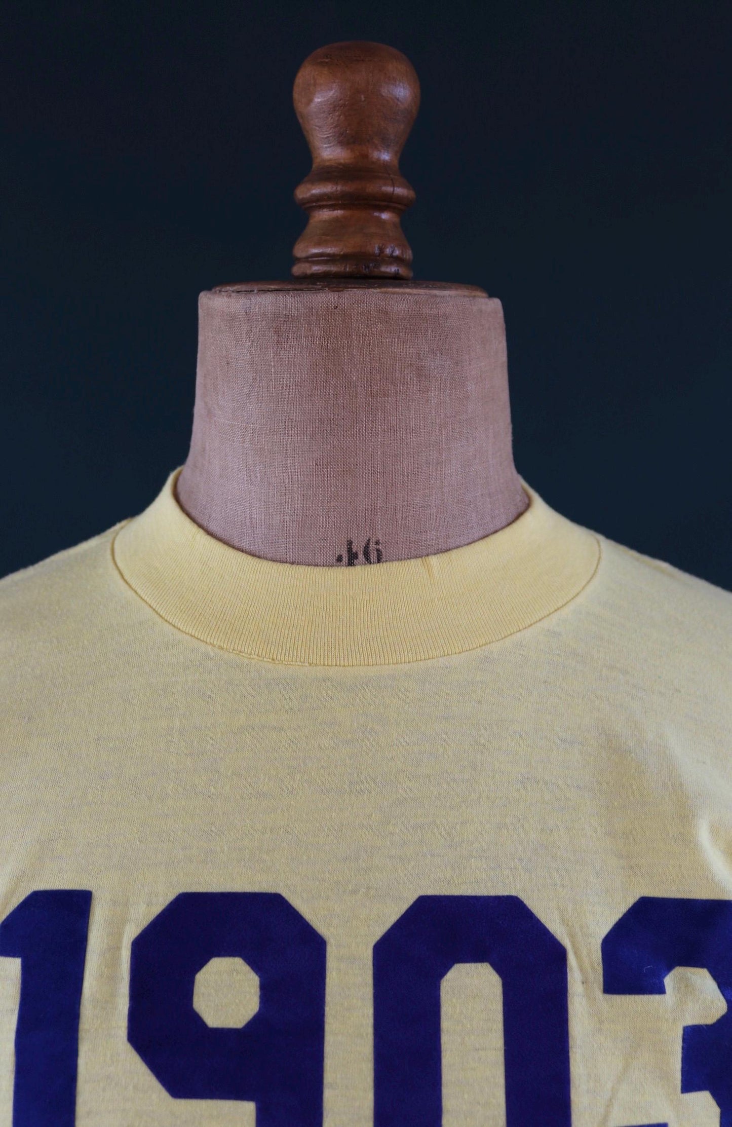 Vintage 1980s t shirt - single stitch - flock print - 40” chest