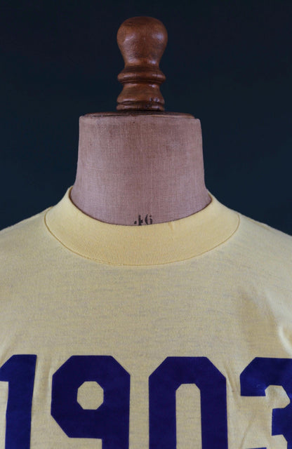 Vintage 1980s t shirt - single stitch - flock print - 40” chest