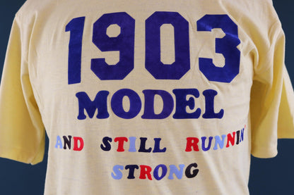Vintage 1980s t shirt - single stitch - flock print - 40” chest