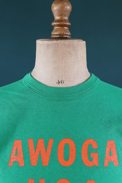Vintage 1990s t shirt - single stitch - Awoga USA print - 40” chest