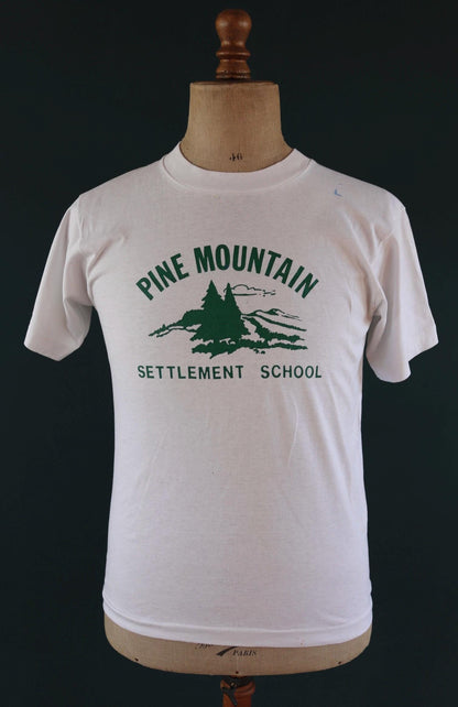 Vintage 1990s camp t shirt - Pine Mountain - white tee - 38” chest