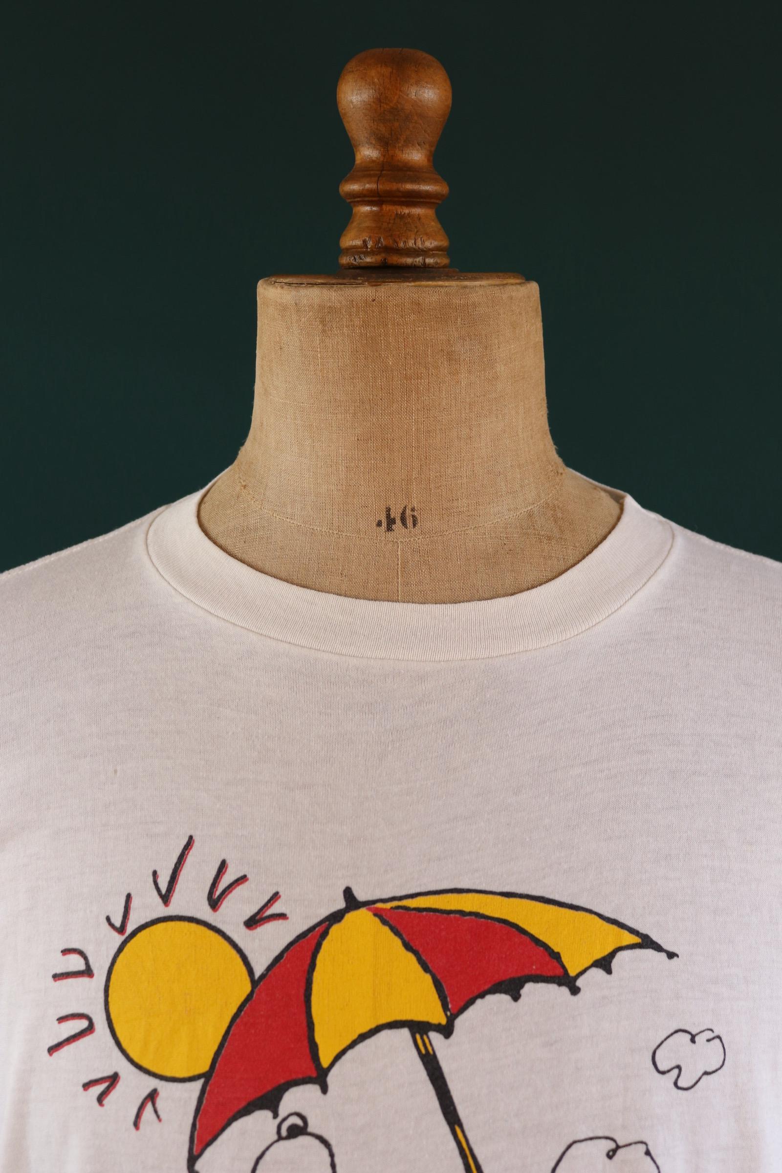 Vintage 1980s Snoopy t shirt - Peanuts print tee - dads need rest - 46” chest