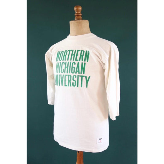 Vintage 1980s American University football shirt - Michigan tee - varsity sportswear - 40” chest