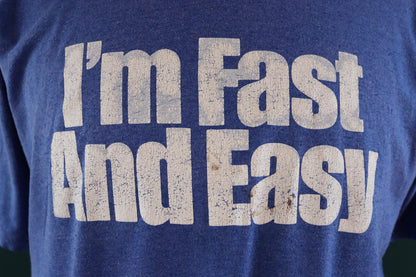 Vintage 1990s Fast and Easy t shirt - construction advertising - 45” chest