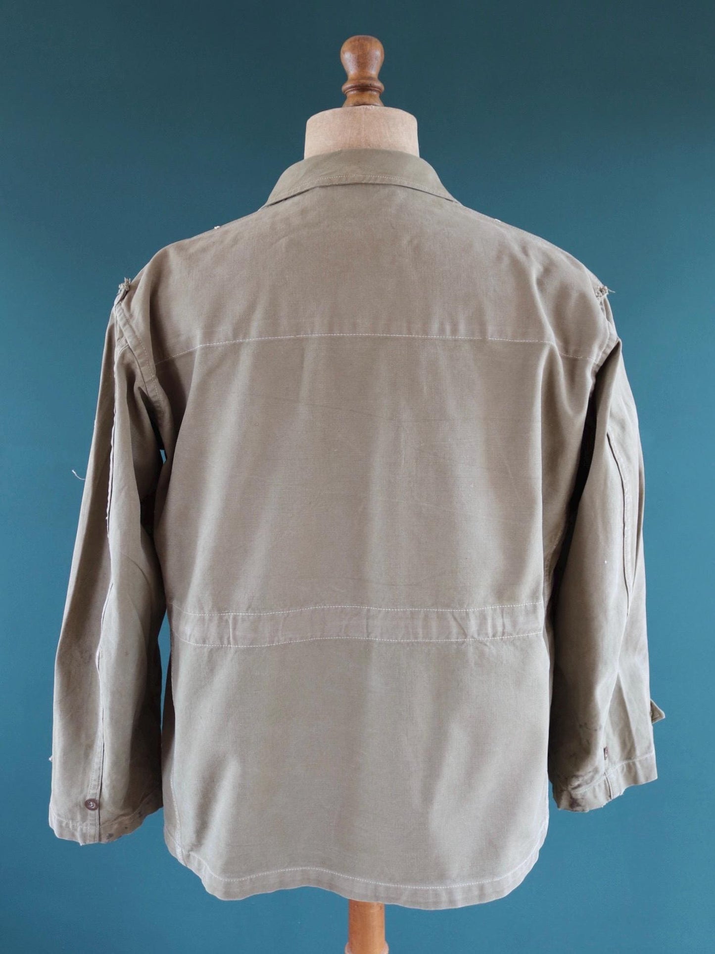 Vintage French M47 army jacket - herringbone twill - 1950s military - 47” chest