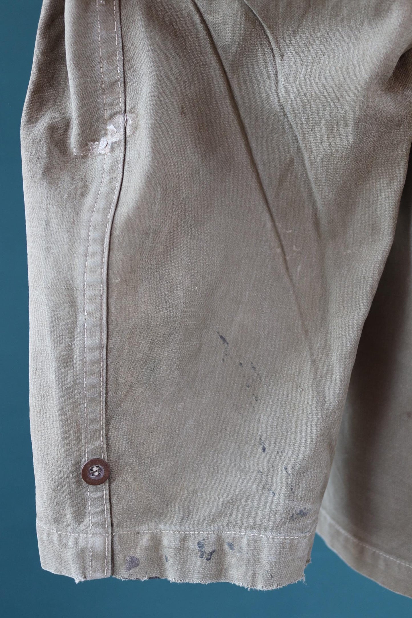 Vintage French M47 army jacket - herringbone twill - 1950s military - 47” chest
