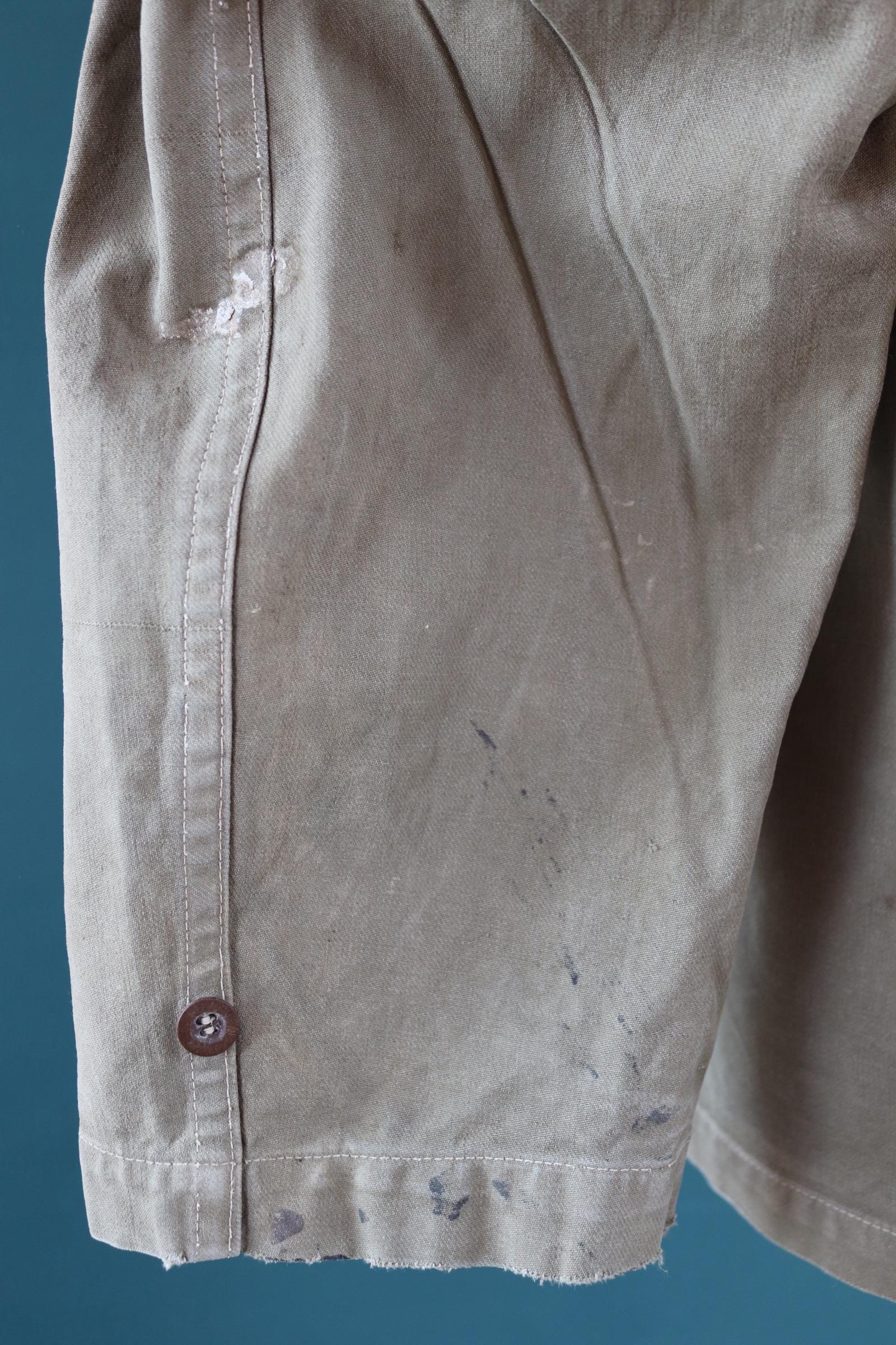 Vintage French M47 army jacket - herringbone twill - 1950s military - 47” chest