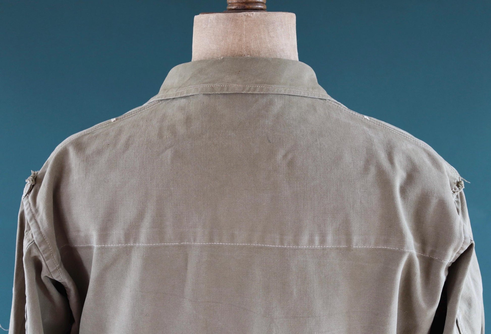 Vintage French M47 army jacket - herringbone twill - 1950s military - 47” chest