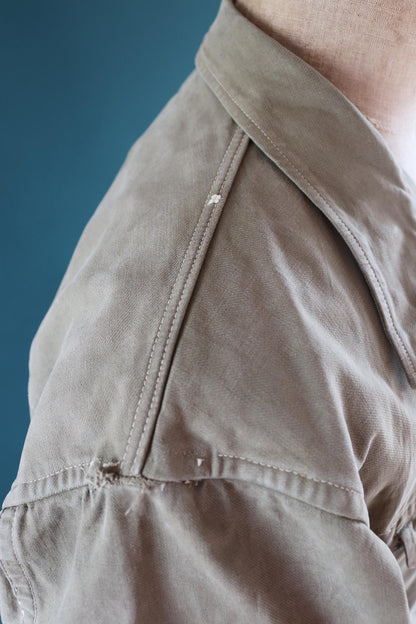 Vintage French M47 army jacket - herringbone twill - 1950s military - 47” chest