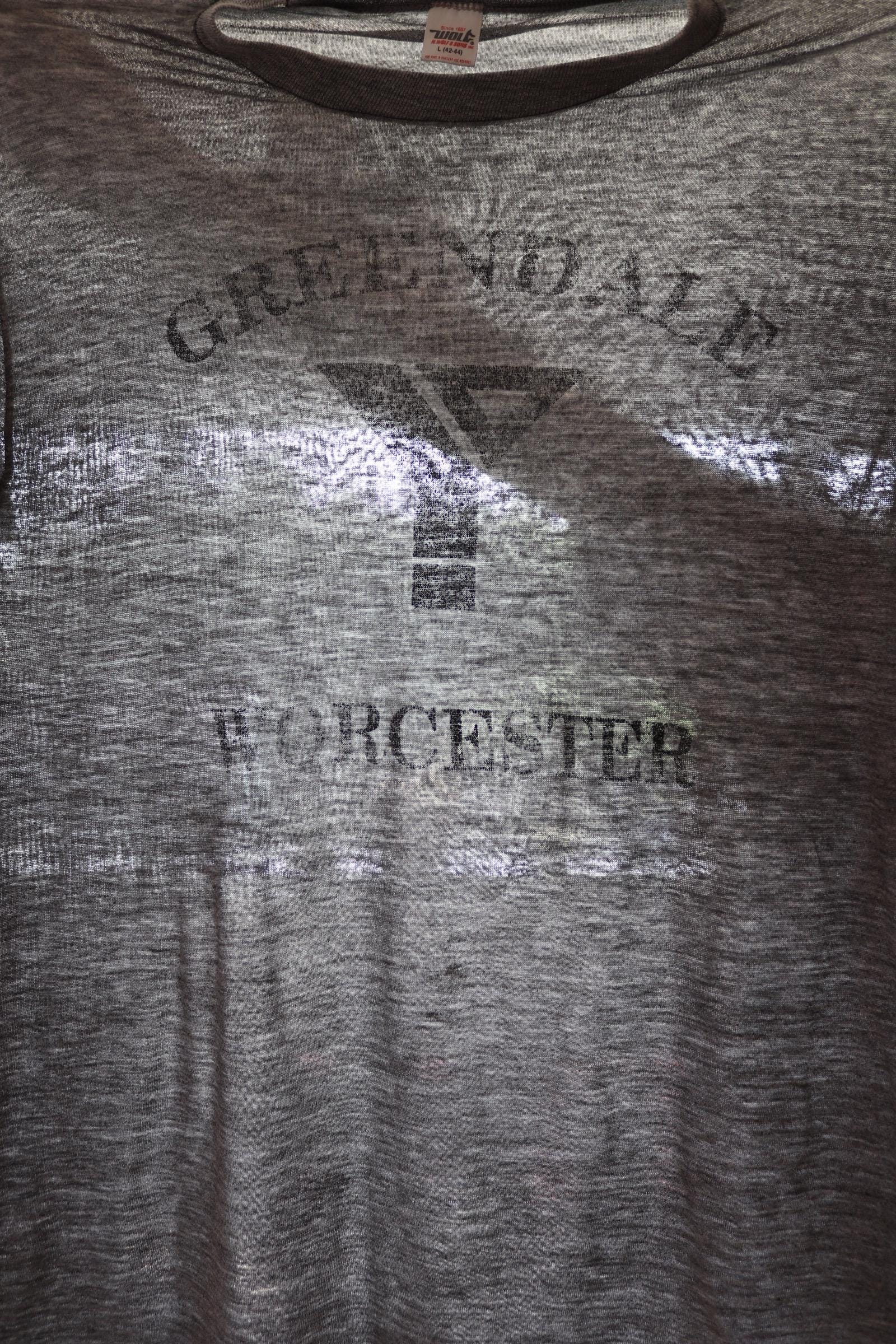 Vintage 1990s graphic t shirt - grey marl - paper thin tee - made in USA - 42" chest