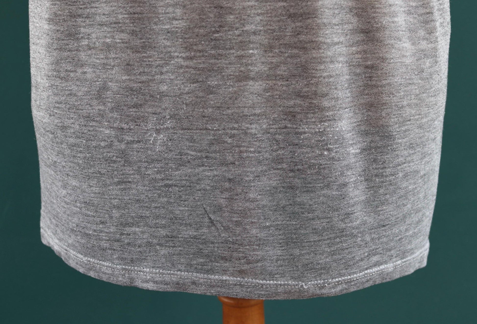 Vintage 1990s graphic t shirt - grey marl - paper thin tee - made in USA - 42" chest