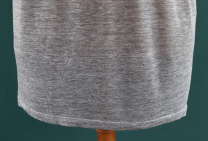 Vintage 1990s graphic t shirt - grey marl - paper thin tee - made in USA - 42" chest