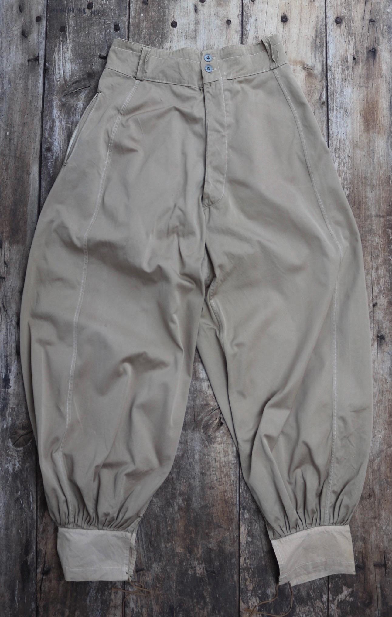 Vintage WW2 French Foreign Legion Sarouel trousers - military pantaloons - balloon leg pants - 31” x 33”