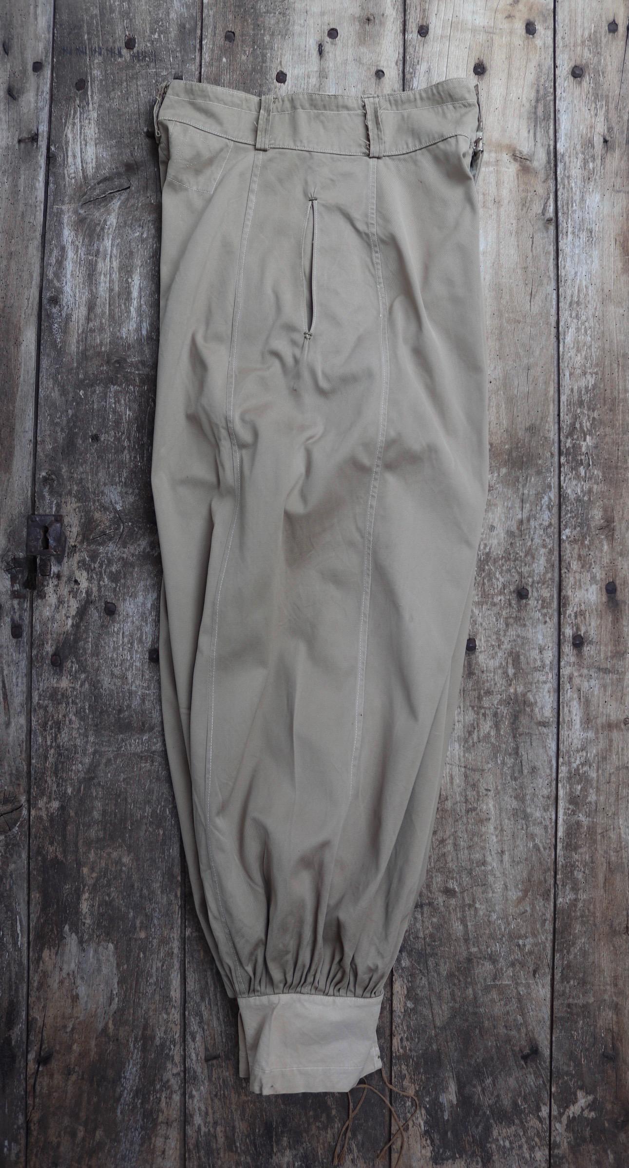 Vintage WW2 French Foreign Legion Sarouel trousers - military pantaloons - balloon leg pants - 31” x 33”