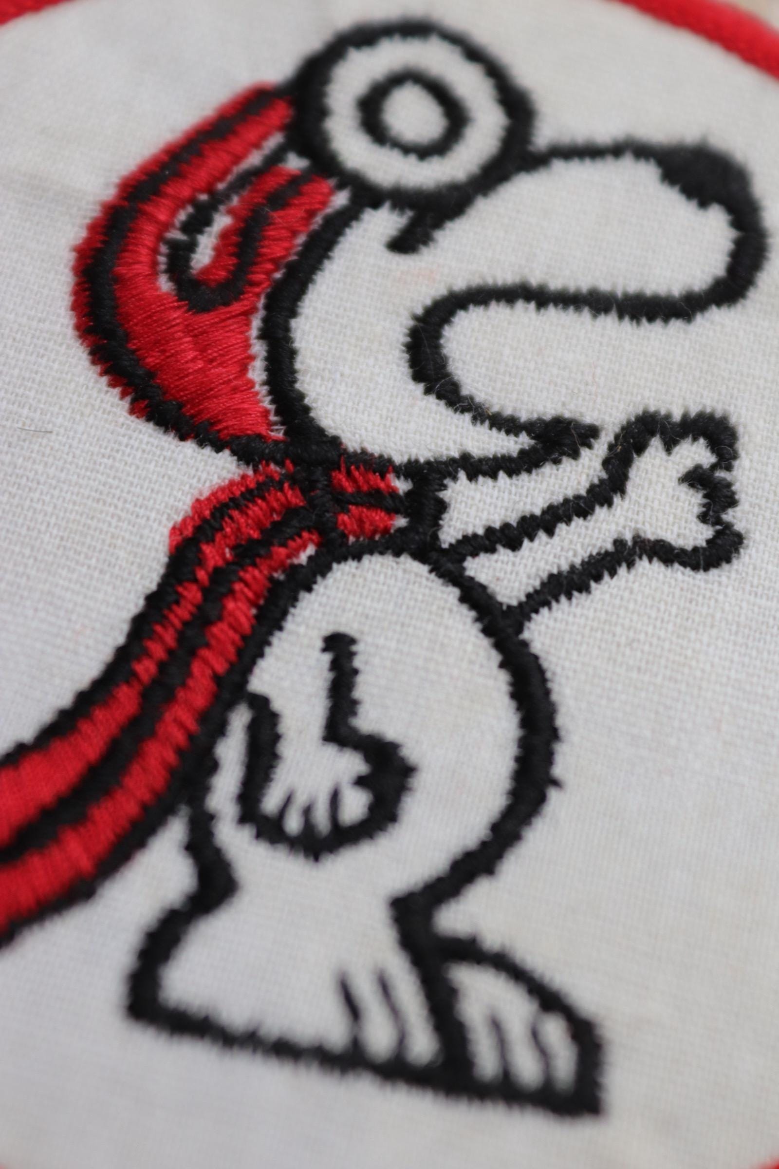 Vintage 1980s Snoopy patches - Peanuts embroidered badges - deadstock - Red Baron