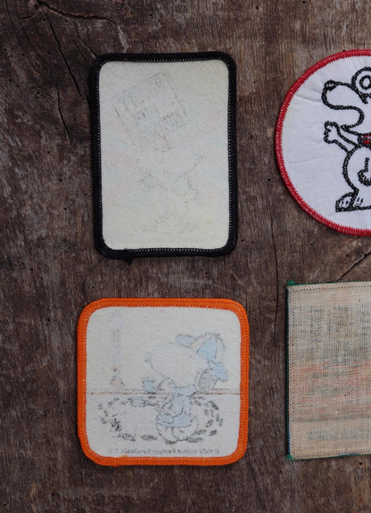 Vintage 1980s Snoopy patches - Peanuts embroidered badges - deadstock - Red Baron