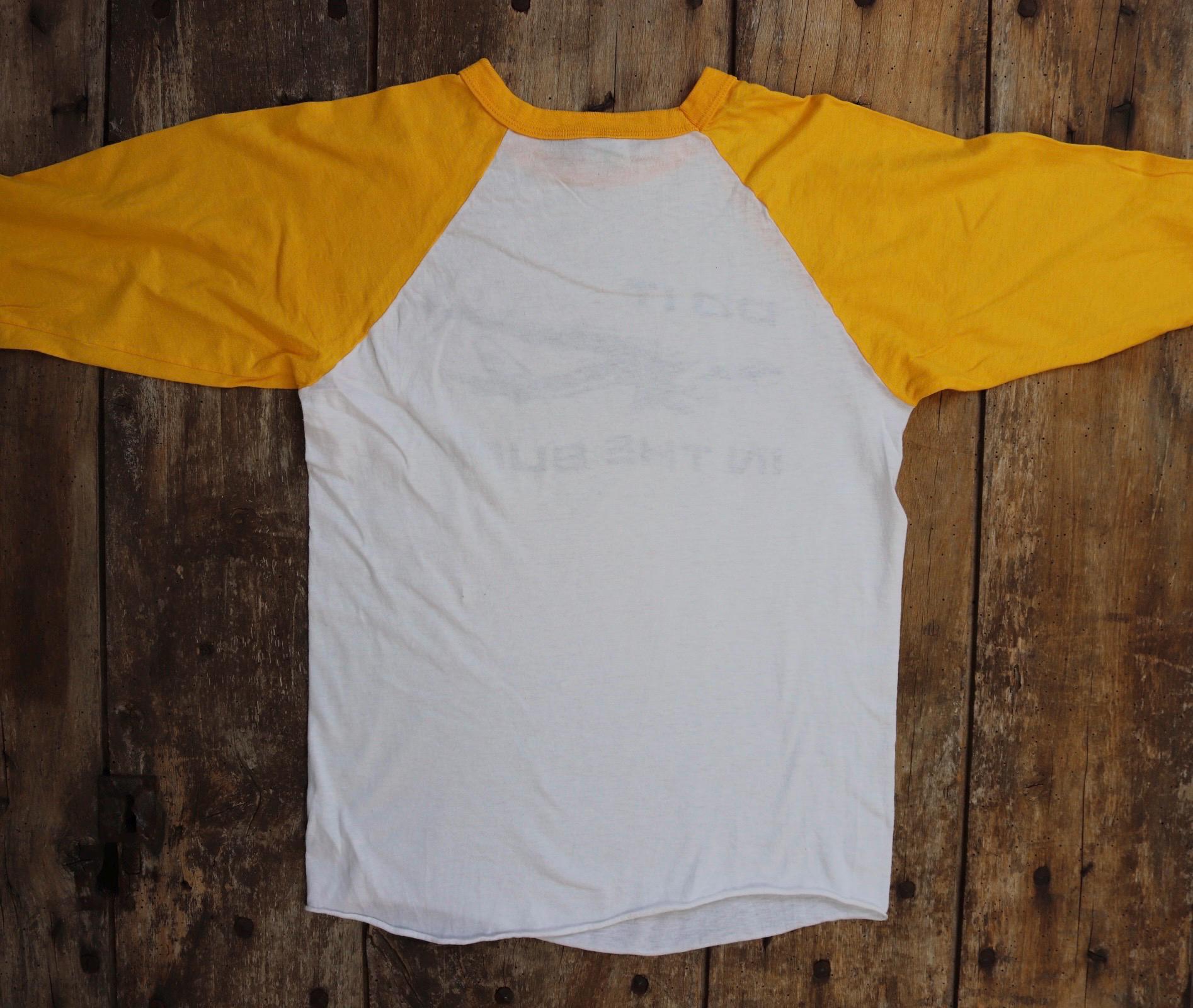 Vintage 1980s baseball t shirt - single stitch - do it in the buff print - 33” chest